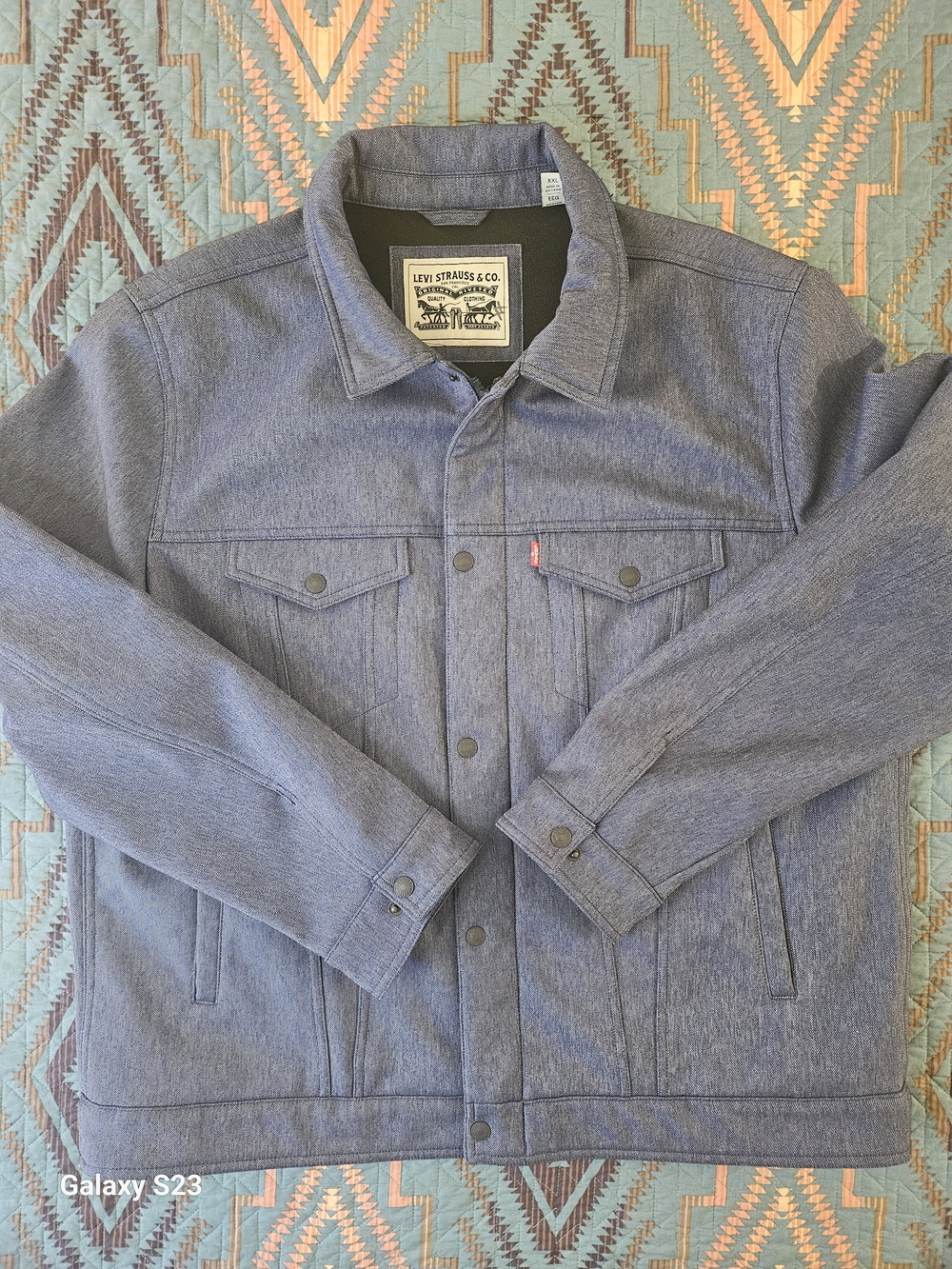Levi's Men's Blue Soft Shell Trucker Style Jacket
